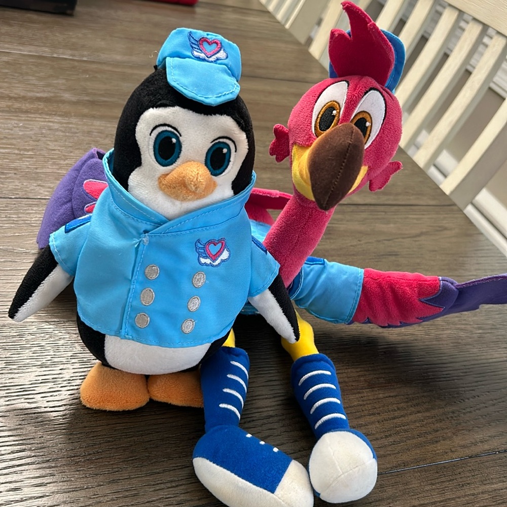 Disney Store Junior TOTS Pip Penguin and Freddy Flamingo